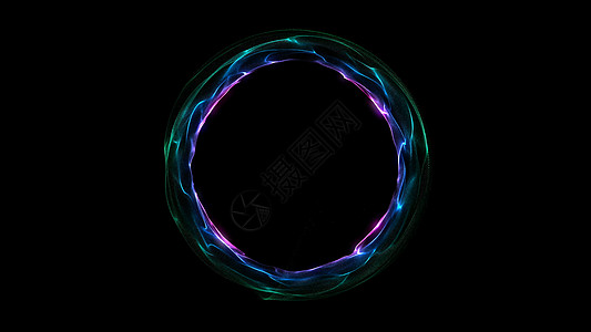 发光的螺旋环 抽象数字背景纤维光盘横幅光环框架耀斑戒指球体辉光活力图片
