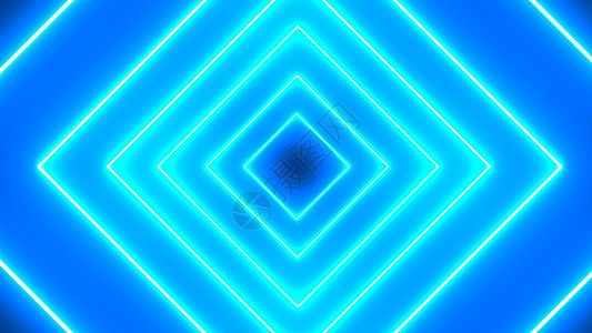 与霓虹广场的抽象背景辉光立方体正方形蓝色线条跑道紫色黑色乐趣对比度图片