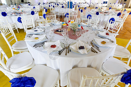 婚礼装饰表集飞机航空文化桌子蓝色花束仪式大厅庆典风格图片