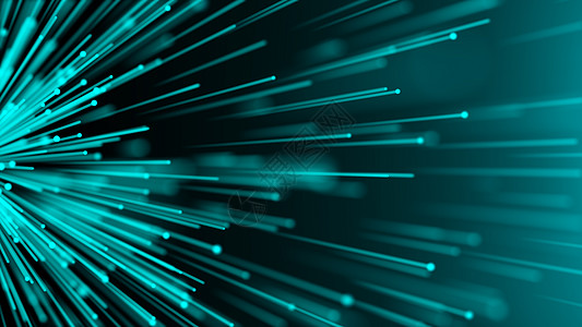 蓝色光纤与光纤的抽象数字背景渠道高科技电脑创新光学电缆金属技术互联网网络背景