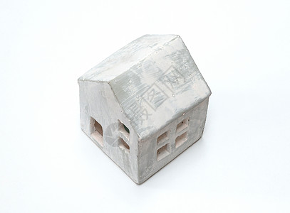白卡上的小房子小屋房地产房子空白财产居民家庭建造织物住房图片