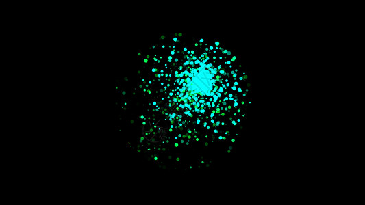 抽象背景与粒子球体辉光量子网络地球耀斑科学闪光力量海浪物理图片