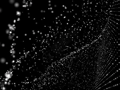 带点的抽象多边形空间艺术墙纸粒子白色黑色电脑科学科幻技术互联网图片