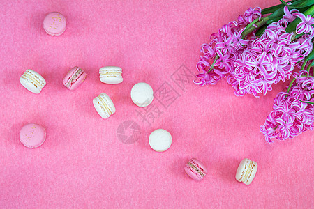 Hyacinth和甜甜的白莓 香草马卡龙图片