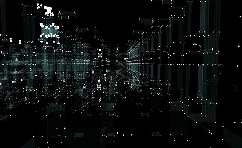 抽象的 3d 城市渲染数据活力交通景观互联网技术街道速度运输矩阵图片