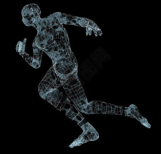 奔跑者 网络连接转型格子草图创造力运动员斗争粒子短跑溪流飞跃图片