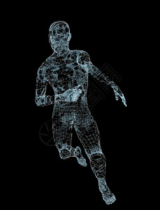奔跑者 网络连接创造力格子运动员粒子跑步短跑溪流运动转型艺术图片