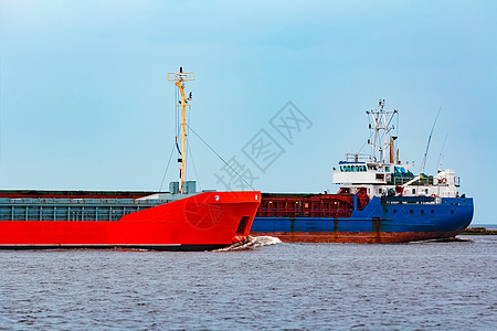 橙色货船运输航行蓝色红色出口服务商品商业进口大部分图片