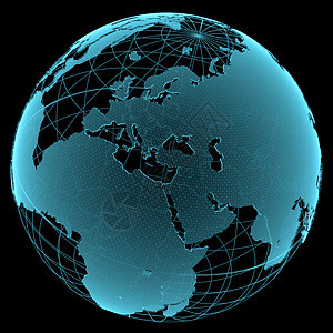 蓝色光亮的透明地球球3d世界旅行科学球体星星土地地理绘画辉光图片