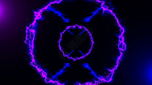 蓝色光纤与能量隧道的抽象背景蓝色光速网络虫洞漩涡通讯光纤旅行活力科幻背景