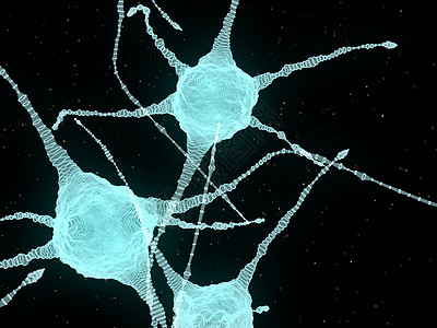 大脑中神经元的抽象例证冲动生物冥想生物学信号3d活力激素头脑解剖学图片