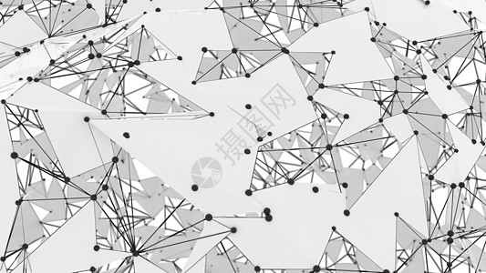 创意社交网络商业造型三角形数据白色克隆社会技术坐标粒子图片