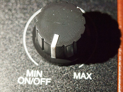 特写黑色模拟音量的顶端 knob音响烤箱立体声体积展示放大器音乐玩家电气数字图片
