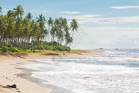 斯里兰卡 Rathgama-拉贾马美丽的自然海滩景观图片