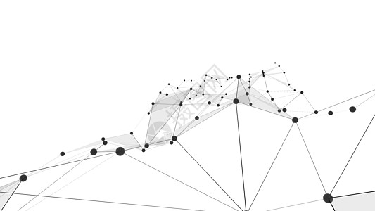 三角形元素创意社交网络白色原子三角形数据横幅3d创造力商业网格坐标背景