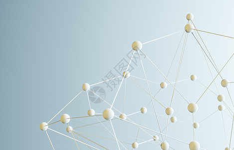 混沌结构的抽象 3d 渲染背景矩阵粒子细胞宏观科学多边形网络金属原子图片