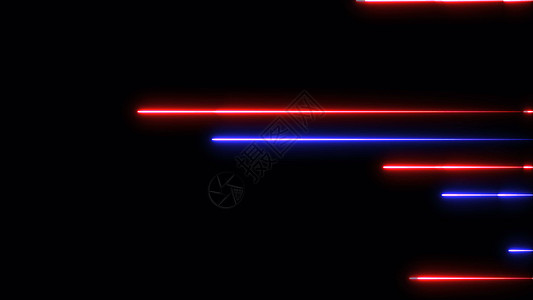 在 space3d 渲染中移动抽象霓虹灯线光束线条辉光派对运动手电筒激光技术蓝色活力图片