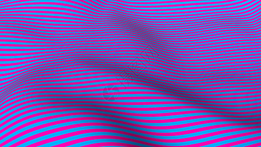 抽象明亮的背景与挥动的彩色 stripes3d 渲染变形曲线催眠动画片中风波纹技术丝绸横梁液体图片
