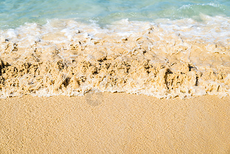海滩海浪海景蓝色热带天堂阳光风景波浪海岸晴天旅游图片