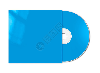 蓝色 CD  DVD 样机模板隔离在白色阴影品牌推介会电子产品推广商业展示办公室数据技术图片