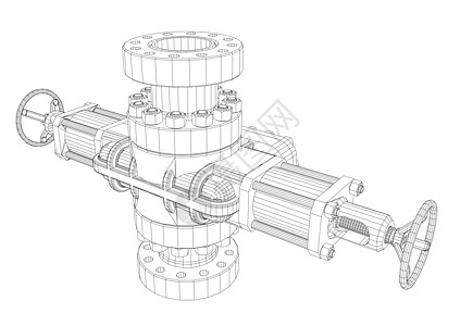 Blowout 防爆器 电线框架样式压力油田管道钻杆钻孔井口海湾流动活力燃料图片