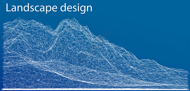 线框多边形景观  3d 它制作图案推介会技术数据互联网爬坡网络创造力建造地形顶峰图片