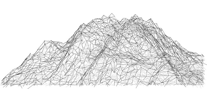 线框多边形景观  3d 它制作图案土地节点插图互联网推介会框架地形爬坡网格建造图片