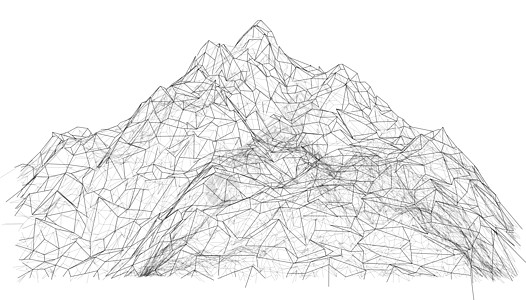 线框多边形景观  3d 它制作图案创造力技术地形互联网网格框架建造爬坡数据网络图片