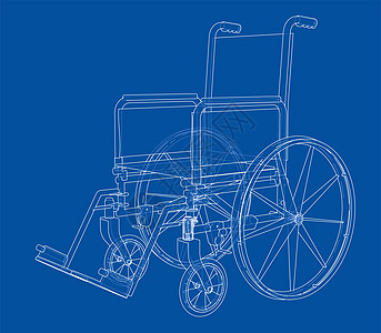 轮椅素描病人援助数字化运输草图医院生物绘画帮助诊所图片