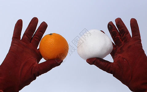 寒冬和炎热夏季甜点手指水果饮食衣服橙子食物热带季节营养图片