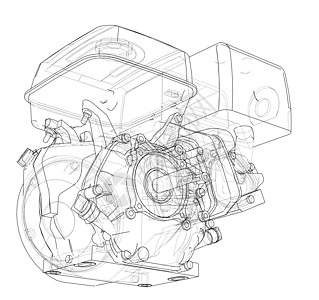 发动机草图  3d 它制作图案绘画技术打印机械车轮机器引擎工程蓝图项目图片