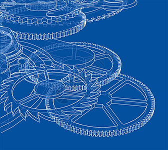 Cloc 的齿轮圆形手表渲染3d技术机械工业艺术圆圈车轮图片