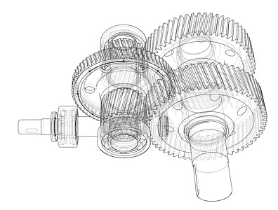 变速箱草图  3d 它制作图案车轮工具工业牙齿机械电脑技术圆圈绘画团队图片