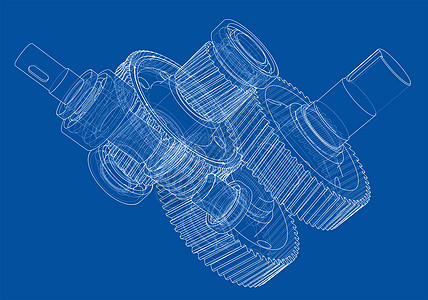 变速箱草图  3d 它制作图案技术工程力量工业团队电脑建造牙齿工具齿轮图片