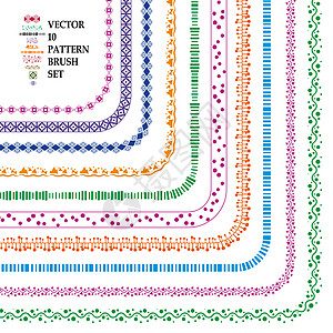 一大套画笔为您的设计 可以用作您的创意元素涂鸦笔触框架墨水蕾丝染料丝带边框艺术装饰图片