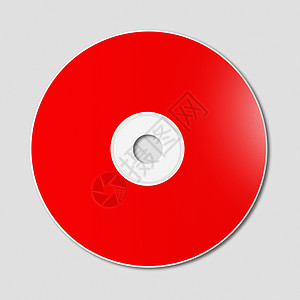 红色 CD  在灰色上孤立的 DVD 模拟模板产品团体背景品牌电脑办公室空格处展示阴影桌子图片