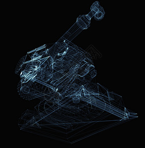 由发光线组成的工业机器人手臂粒子网络草稿扫描电脑电子人机械智力科学机器图片
