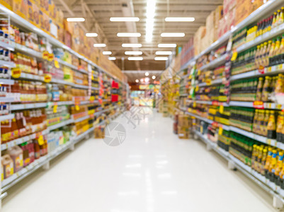用于背景的抽象模糊超市建筑经济消费者贸易调味品销售地面零售杂货店商业图片