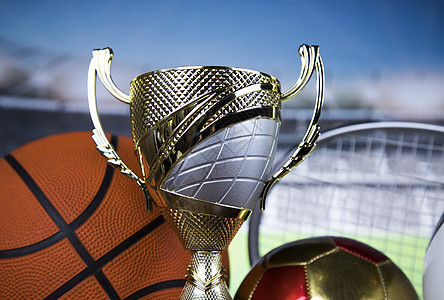 冠军的奖杯 体育背景篮球成就比赛杯子荣誉足球运动金属领导优胜者图片