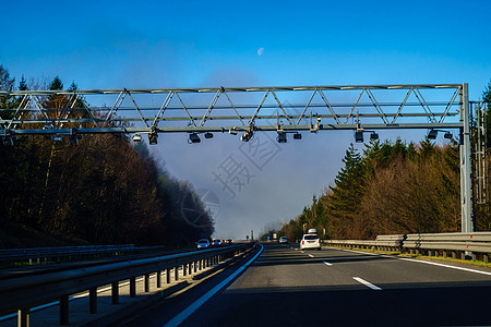 斯洛文尼亚公路上电子收费系统 A1高速公路背景图片