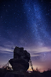 保加利亚巴尔干山脉 夜间摄影 银河星系恒星的银河之夜图片