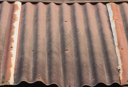 屋顶生锈的波纹铁金属纹理图片