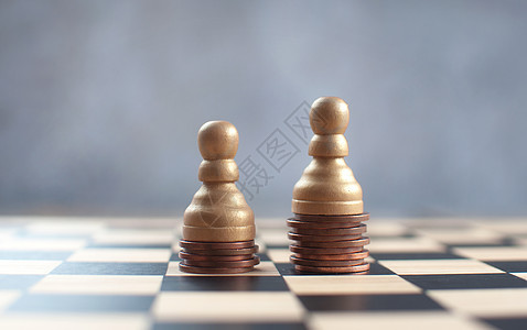 工资差距国际象棋概念图片