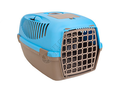 带狗的帕格狗盒子安全蓝色案件兽医白色配件塑料宠物动物图片