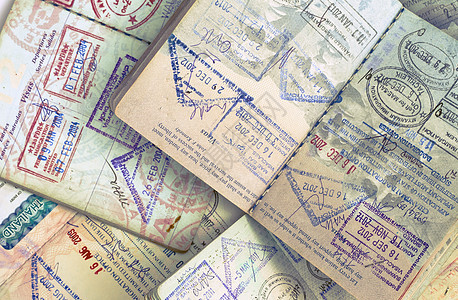 护照文档移民商业国家世界鉴别墨水全世界海关飞机场背景图片