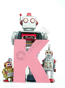 K 大字母 K乐趣机器人玩具创造力孩子们儿童教育拼写学校艺术图片