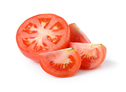 白上孤立的新鲜西红柿植物水果白色宏观食物团体工作室蔬菜阴影红色图片