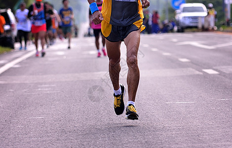 马拉松跑者人群肌肉跑步运动街道力量建造行动竞赛耐力图片