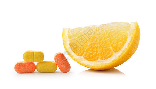 白种孤立的柠檬果和维他命c饮食黄色水果白色橙子食物图片