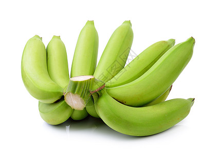 绿色绿香蕉食物饮食白色热带水果图片